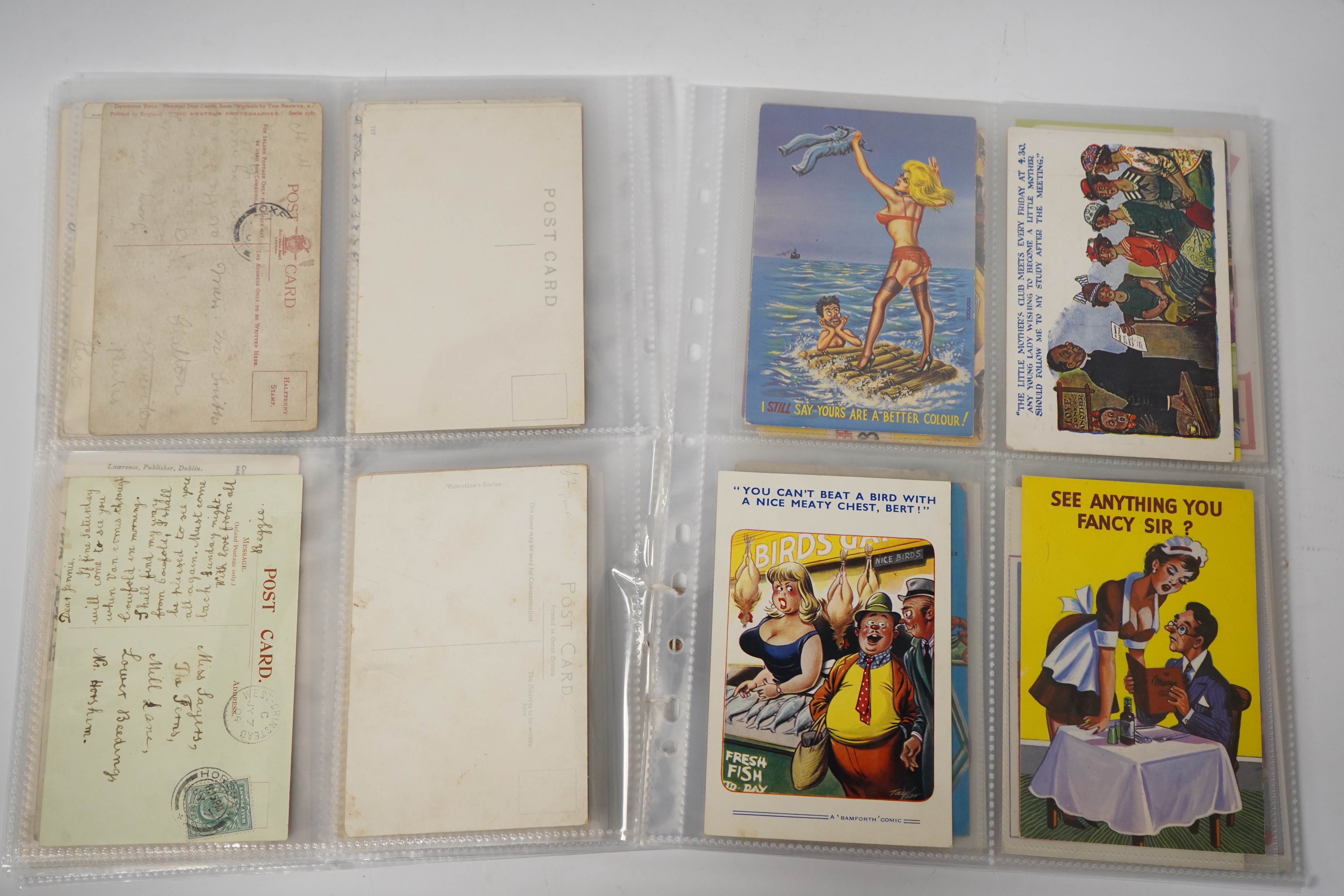 A group of seventy eight assorted postcards, mostly seaside humour, novelty and greetings, including Mabel Lucie Attwell